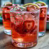 Strawberry Lemonade Sparkling Drink