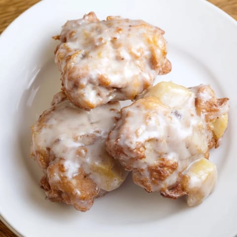 Apple Fritters Sweet Glaze