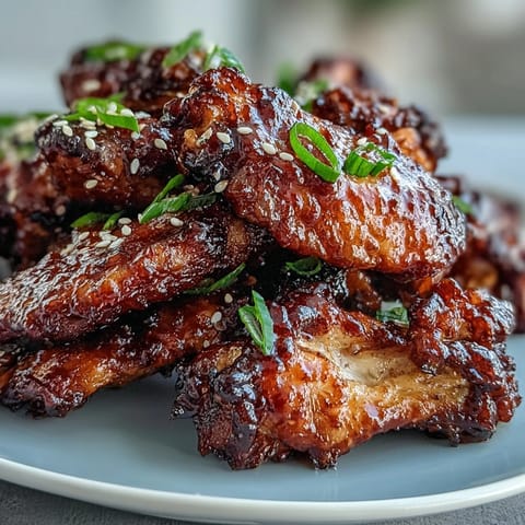 A close-up of Coca Cola Chicken Wings reveals a thick, sticky glaze, served alongside fluffy steamed white rice.