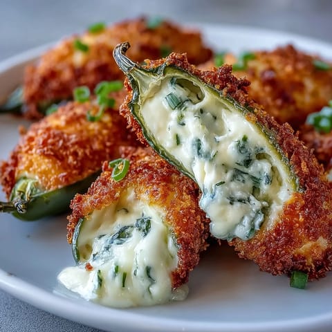 Air Fryer Jalapeño Poppers with breadcrumbs and fresh chives, served steaming hot on a rustic wooden serving board.
