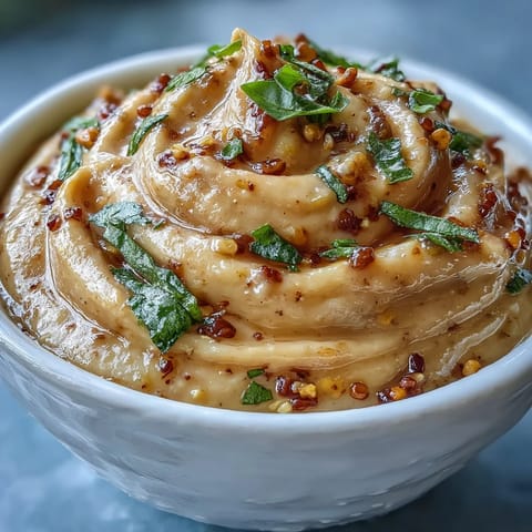 Guava Chutney in a small white bowl, its pinkish-orange texture flecked with coconut and herbs, ready to be served with idli.