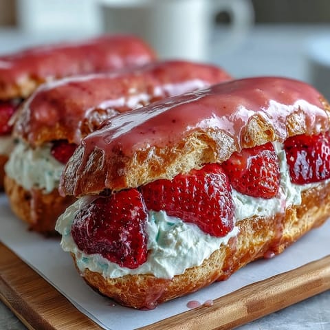 Valentines Day Strawberry Éclairs