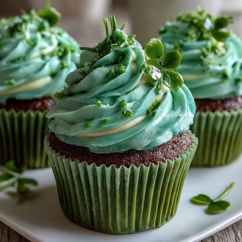 St Pattys Green Velvet Cupcakes