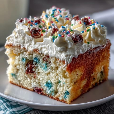 Spring Funfetti Cake with Pastel Buttercream: Colorful vanilla cake with rainbow sprinkles, frosted in whimsical pastel buttercream swirls.