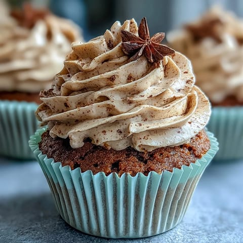 Tender vanilla Taurus Birthday Cupcakes with rich terracotta buttercream, artfully swirled.