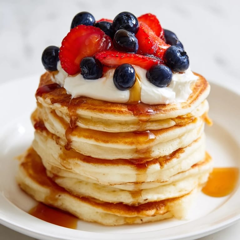 Warm stack of silver dollar pancakes, ready to enjoy with a variety of sweet and delicious toppings.