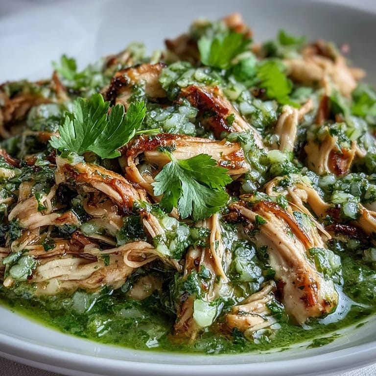 Charred tomatillo and poblano peppers create the tangy green sauce for this hearty Chicken Chili Verde, simmered with spices and juicy chicken thighs.