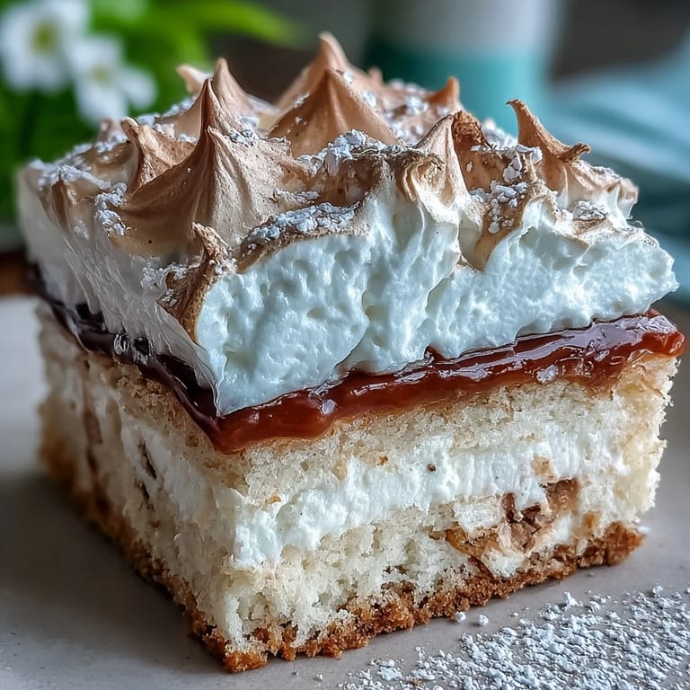 Golden-brown Homemade Brazo Gitano dessert served on a white ceramic platter.
