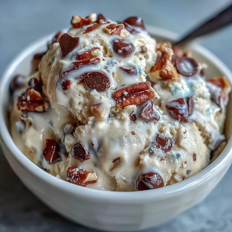 Thick, protein-packed Greek yogurt cookie dough with oat flour and nut butter for a healthy treat.