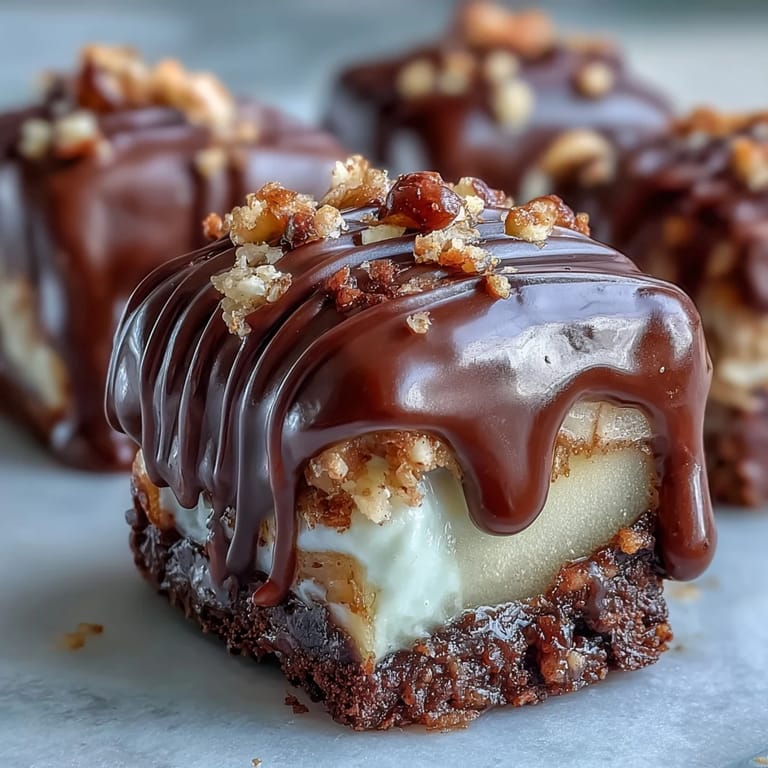 Chocolate-coated apple slices with graham cracker crumbs and marshmallow drizzle for a sweet, crunchy treat.