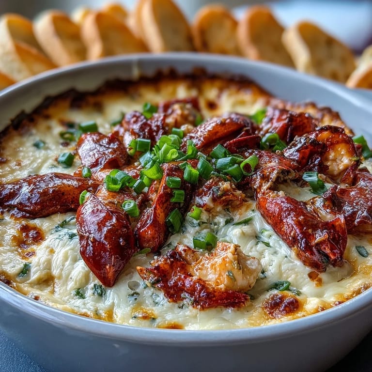 Southern-style Crawfish Boil Dip with spicy crawfish tails, Monterey Jack cheese, and fresh green onions.  