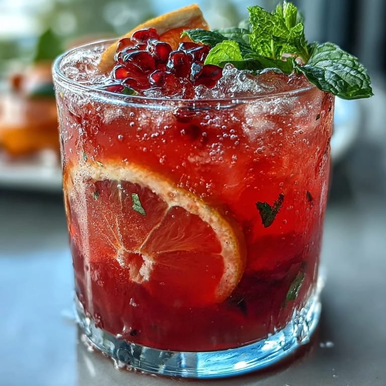 Vibrant pink grapefruit and lime mocktails with sparkling water, served over crushed ice and garnished with citrus wheels