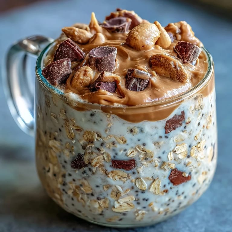 Satisfying Protein Cookie Dough Overnight Oats, a sweet treat for busy mornings.