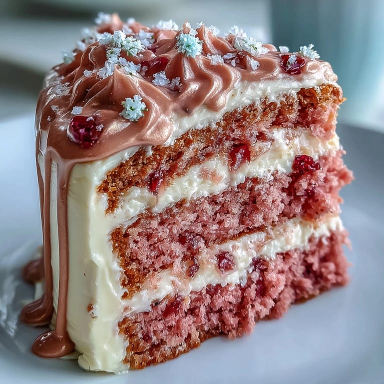 Bridal shower rosé velvet cake, beautifully frosted and elegantly gilded.